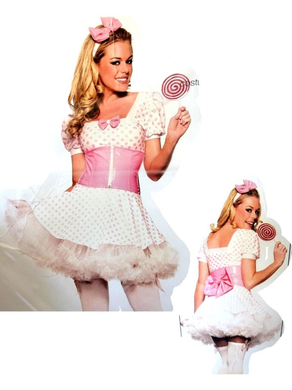 Be Wicked Lollipop Girl Adult Cosplay Costume Size M/L